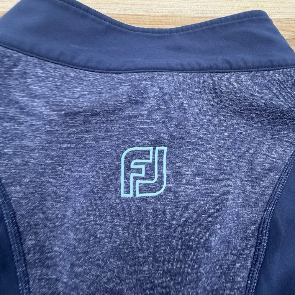 FootJoy Jacket Mens Large Navy HyperFlex‎ 1/4 Zip Pullover Windbreaker Stretch